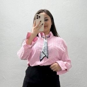 Fularlı Gömlek Pembe - 4162.1247.