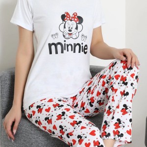 Süprem Baskılı Pijama Takım Beyazkırmızı - 50774.1773.