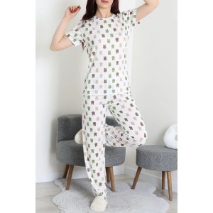Modal Alt Üst Aynı Pijama Takımı Bejtavşan - 782.1287.