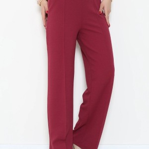 Zra Krep Lastikli Çımalı Pantolon Bordo - 51251.1837.