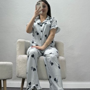 Bürümcük Fırfırlı Pijama Takımı Grikalp - 127.1287.
