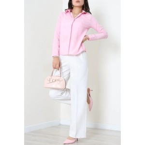 Poplin Gömlek Pembe - 2016.1247.