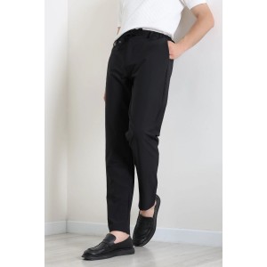 Dokuma Likralı Jogger Spor Pantolon Siyah - 70911.1937.