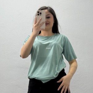 Bisiklet Yaka Vorteks Süprem Tişört Çağla - 55287.1567.