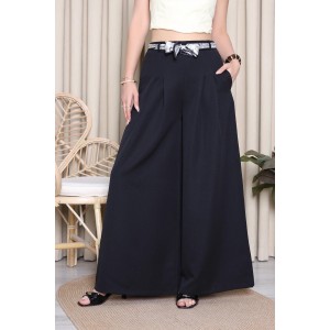 Çift Pensli Arkası Lastikli Double Pantolon Siyah - 75269.2226.