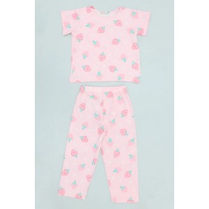 4-8 Yaş Kız Çocuk Pijama Takımı Pembe - 53798.1780.