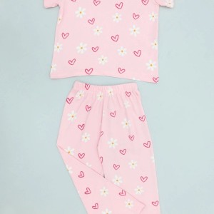 4-8 Yaş Kız Çocuk Pijama Takımı Pembebeyaz - 53798.1780.