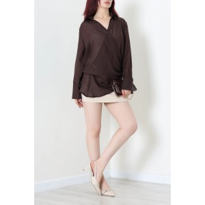 Poplin Gömlek Kahve - 75216.424.