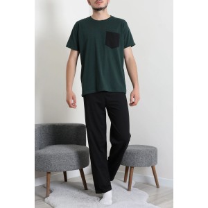 Süprem Cepli Erkek Pijama Takımı Zümrüt - 71835.1048.