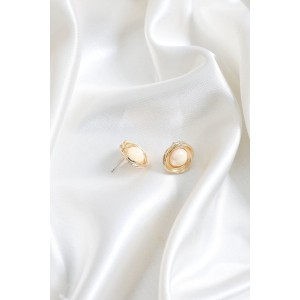 İncili Yuvarlak Küpe Gold - 33195.2063.