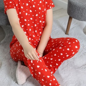 Milan Alt Üst Aynı Pijama Takımı Kırmızıkalp - 53890.1857.
