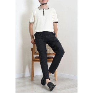 Polo Yaka Kısa Kollu Erkek Triko Bej - 71655.518.