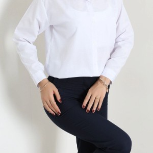 Terikoton Oversize Gömlek Kırıkbeyaz - 3080.2131.