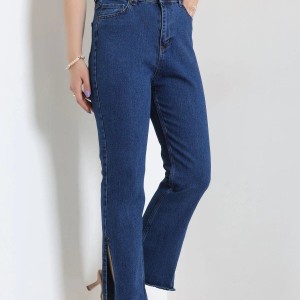 Yırtmaçlı Kot Pantolon Koyumavi - 75421.2230.