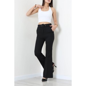Bel Lastikli Double İspanyol Pantolon Siyah - 52505.2226.