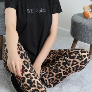 Milan Enjeksiyon Baskılı Pijama Takımı Siyahleopar - 630.1287.